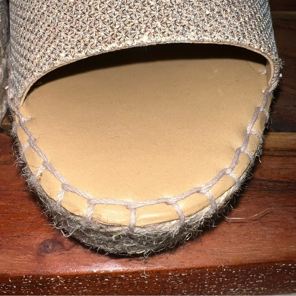 Franco Sarto Shimmering Gold Espadrille Slides